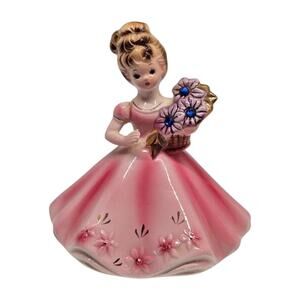 Josef Originals birthday figurine angel, September Birthstone, black eyes, MIJ